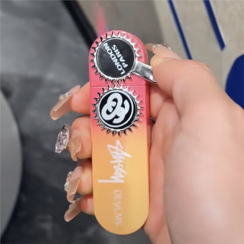 Stussy Metal Gun Flame Lighter - Black/Silver/Pink