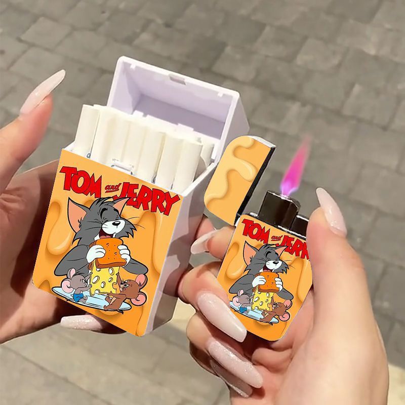 Tom and Jerry Cat & Mouse Lighter & Cigarette Case Set of 20