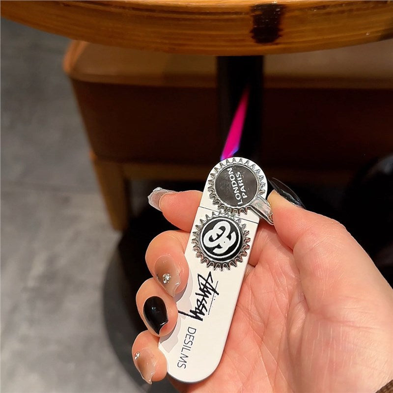 Stussy Metal Gun Flame Lighter - Black/Silver/Pink