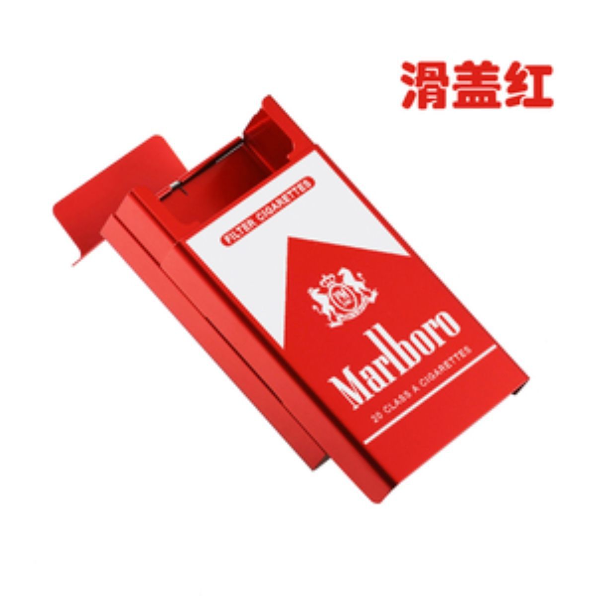 Pink Aluminum Lighter & Cigarette Case Waterproof Creative Marlboro Design