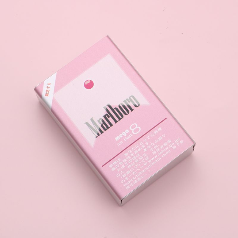 Pink Aluminum Lighter & Cigarette Case Waterproof Creative Marlboro Design