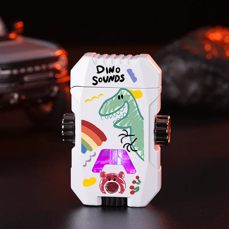 Sanrio Rotating Fingertip Gyro Lighter Kuromi Cinnamoroll Pochacco Hello kitty Lighter Windproof Metal Inflatable Lighters LED
