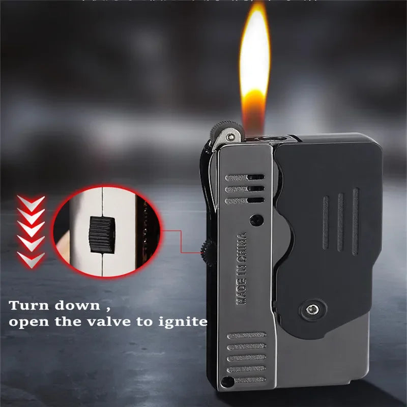 Butane Torch Lighter Blue Flame Cigar Smoking Accessories High Capacity