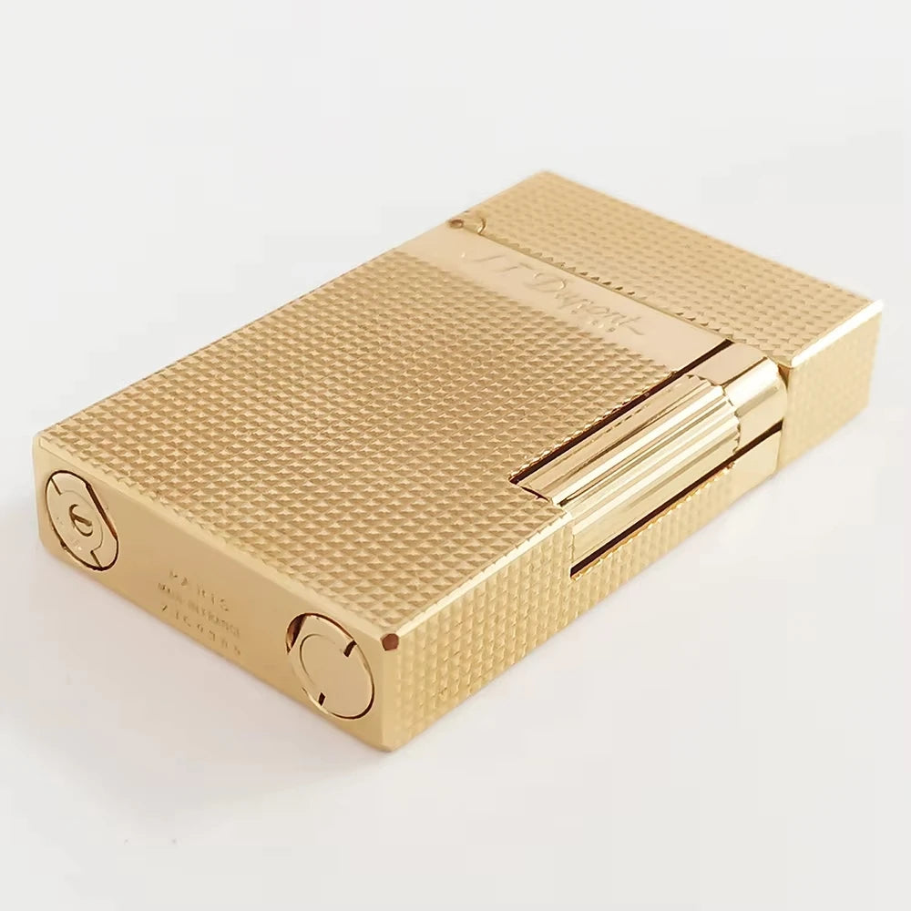 Luxury Metal Lighter Lattice Wide Edge L2 Brand Gas Butane Ping Sound Father's Birthday Collection Limited Edition