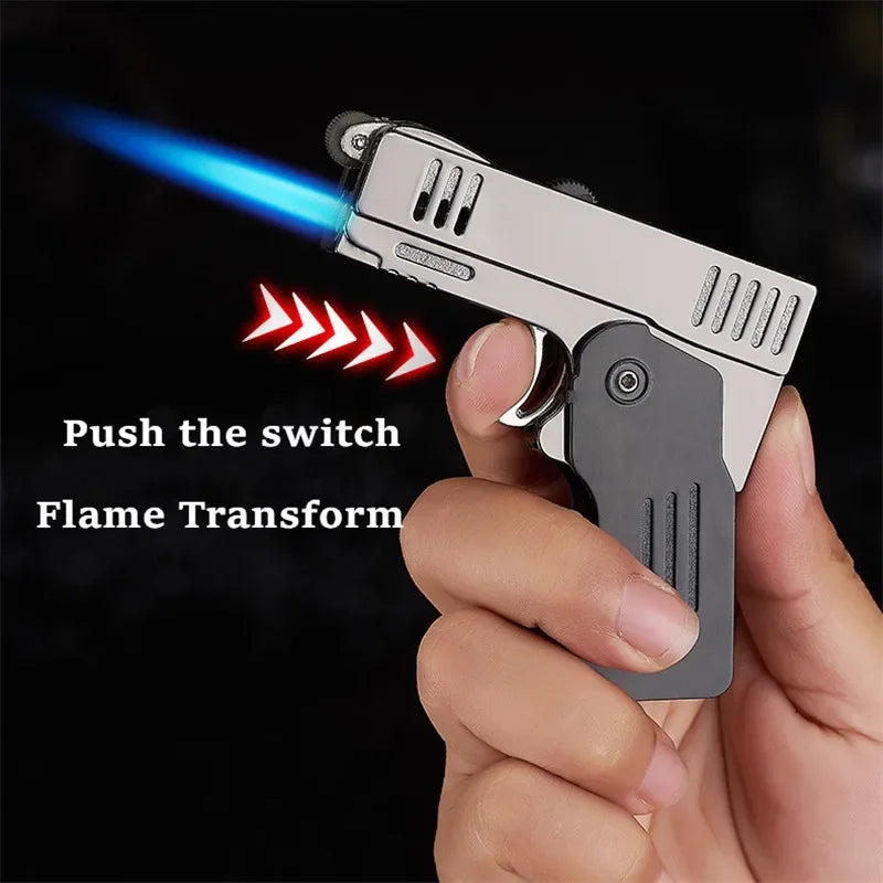 Butane Torch Lighter Blue Flame Cigar Smoking Accessories High Capacity
