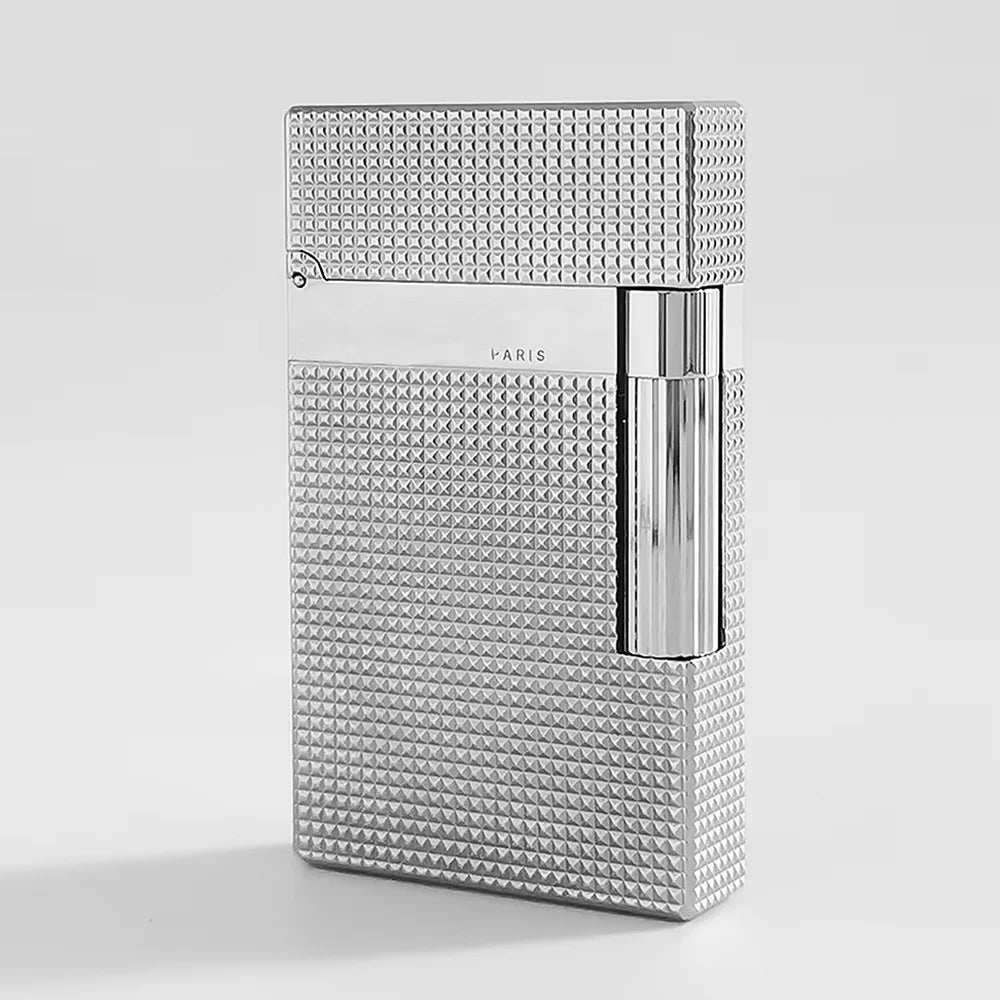 Luxury Metal Lighter Lattice Wide Edge L2 Brand Gas Butane Ping Sound Father's Birthday Collection Limited Edition