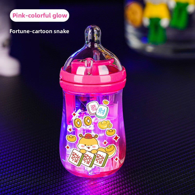 Cute Mini Luminous Transparent Bottle Lighter