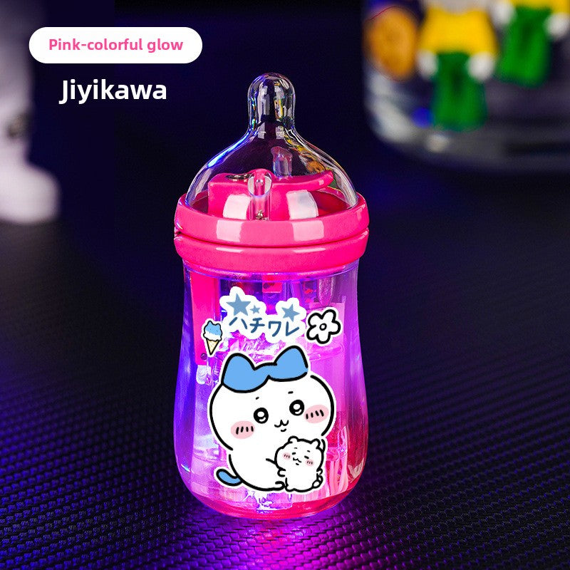 Cute Mini Luminous Transparent Bottle Lighter