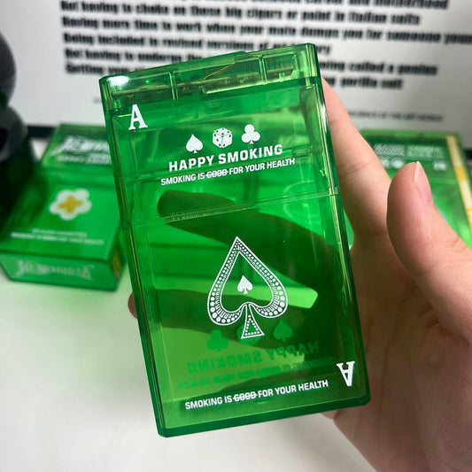 Transparent flip plastic cigarette case, high-end creative acrylic cigarette case 20 pcs, rough support