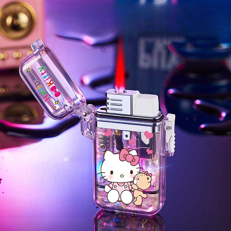 New Windproof Transparent Colorful Lighter - Creative Gift