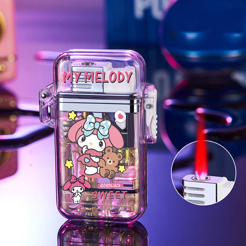New Windproof Transparent Colorful Lighter - Creative Gift
