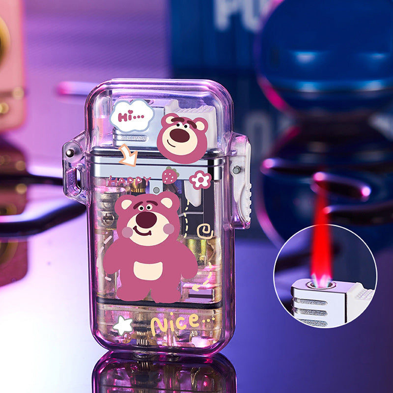New Windproof Transparent Colorful Lighter - Creative Gift