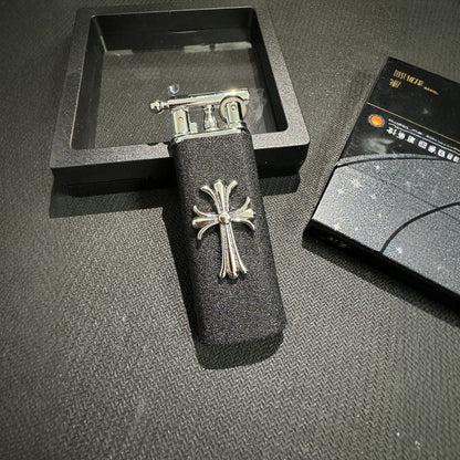 Retro Cross Inflatable Lighter - Durable Open Flame