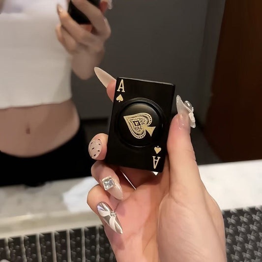 Spades Playing Card Rotating Windproof Lighter - Creative Gift
